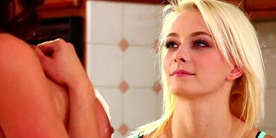 Creamy yummy pie for two horny ladies MILF Ariella and Maddy