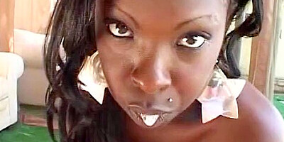 Sexy German Ebony Loves Sucking A Hard White Cock In Pov