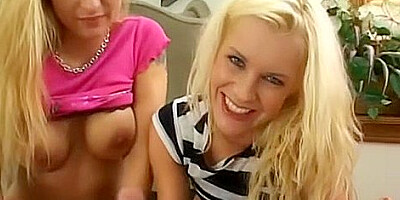 Jessie Mccarthy And Rebeccca Steele Share Dick And Cum