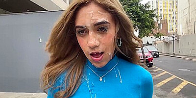 Cumwalk With A Double Facial And Cum On Sweater