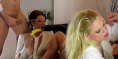 Barra Brass, Celine Noiret And Veronica Diamond In Shiny White Piss Freaks In Heat