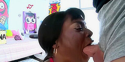 Petite Ebony Swallows A Big White Cock With Mike Adriano And Ana Foxxx
