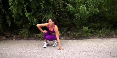 HelplessTeens Miko Dai deepthroats hard outdoors