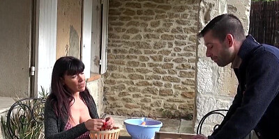 Big-tittied brunette MILF gets the bottom nailed