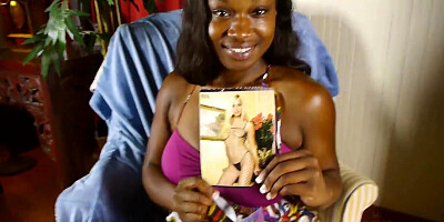 Curvy ebony Lyric fingering herself in fishnets