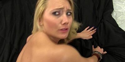 AJ Applegate invites her horny neighbor to watch her flick her clit until she cums