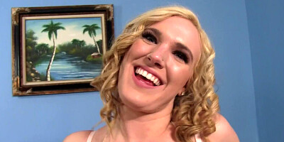 Blake Lovely gets her neighbor horny by masturbating in front of him until she cums