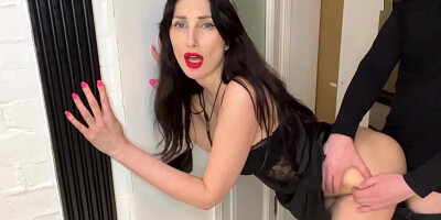 Hot stepmom cums on her stepson's cock