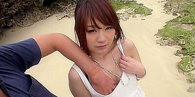 Delightful Mayuka Akimoto Is Sucking Cock Hard Out-of-doors