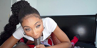 Slim Ebony Taking Some Dick