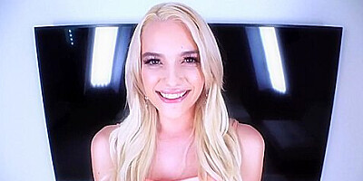 Cute Blonde With Nice Tits Sucks Deep
