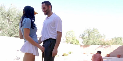 Tennis girl is fucked behind husband's back