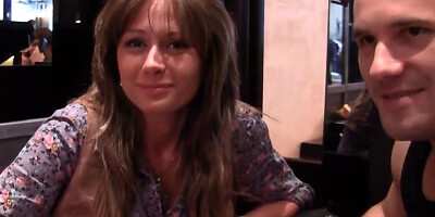 Sweet Euro amateur gets screwed in public by a hunk