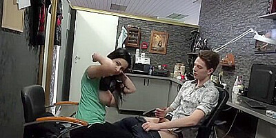 Foursome Sex Orgy Making Out In Public Barbershop
