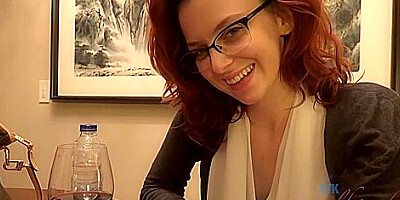 Emma Evins - A Little Wine, A Peek Of Her Hairy Bush And You Creampie Her