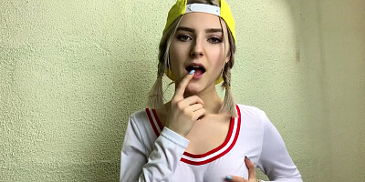 Horny schoolgirl teases her classmate and gets covered in cum