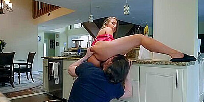 Blonde With Big Tits Gets Fucked By Boyfriend In The Kitchen With Bob Cobb And Chelsea Vegas
