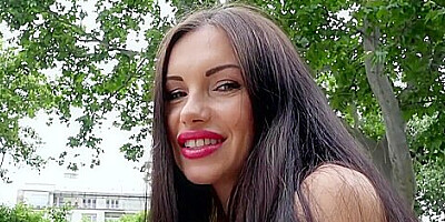 Russian Brunette Fucks Outdoors - Sasha Rose