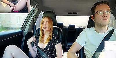 Surprise Verlonis For Justin Lush Control Inside Her Pussy While Driving Car In Public