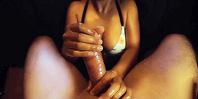 Tipping The Roofer With An Oiled Hand Job (edging, Cumshot)