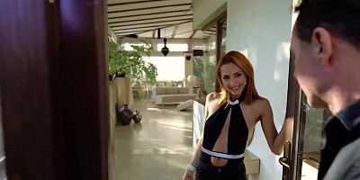 Excited charmer is double penetrated first-person