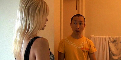 Blonde Milf & Asian guy