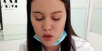 My Doctor Swallows All My Cock In Her Office