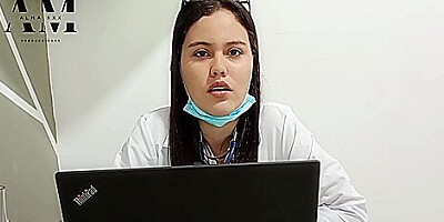 My Doctor Swallows All My Cock In Her Office