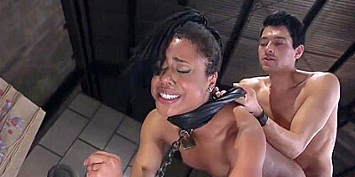 Ebony Babe Kira Noir In Bondage