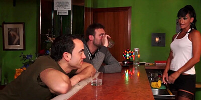 Double fucked barmaid