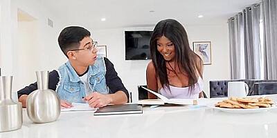 Horny Black Slut Breathtaking Interracial Scene