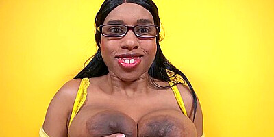 Enormous Breasted Ebony Topless Compilation, Busty Geek Suckles Her Puffy Nipples And Soft Areolas Plus More