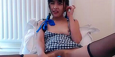 Tight Korean Babe In Stockings Fucks W Huge Ombfun Vibe