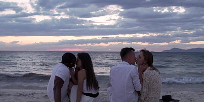 Interracial foursome with DP