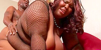 Busty Black Woman Receives Long Shaft In Cowgirl Position While Moaning Loudly