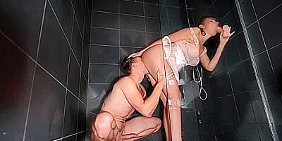 Day 12.2 - Messy Creampie In Step Mom Hot Shower Sex In Hotel With Step Son