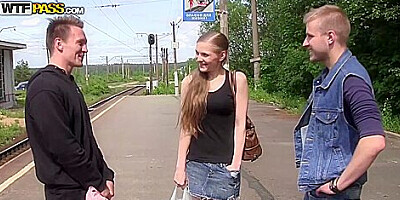 Ginger, Egor And Igor In Pious College Girl Plunges Into Sexy And Wild Outdoor Fucking