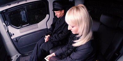 George Uhl and charming blonde Katy Rose are fucking in the van
