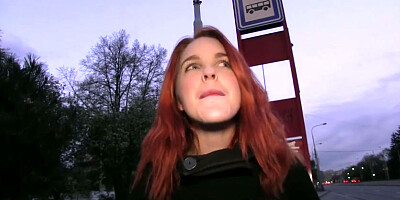Redhead chick Amarna gets banged hard by dude for a lot of cash