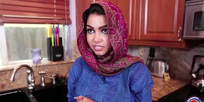 Ada a horny Arab teen gets fucked and filled with cum