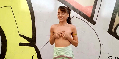 Outdoors facefucking for Geisha Kyd and pervert Tommy Cabrio