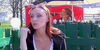 Hot teen 18+ Wanted Money And Fucked Outside With A Stranger - Margot, Sergei And Edik