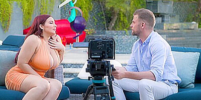 Busty Pornstar Takes An Ass Pounding During An Interview