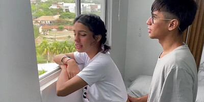 I Take of My Little Stepsister Looking Out the Window to Give Her the Fuck of...