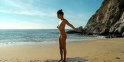 Yoga Video On The Ocean Beach