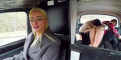 Lesbian Taxi Threesome Sex Wild Orgasms - Cherry Kiss And Dominic Anna