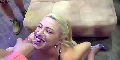 Massive Facial Compilation 50x Cumshots In Her Face Daynia