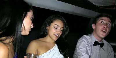 Hot cutie teens gets wild during prom