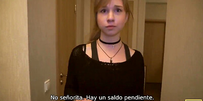 Hot chick is keen to be fucked by the bank worker