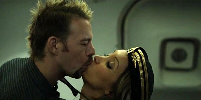 Busty stewardess Katsuni crazy threesome